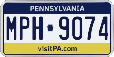 PA license plate MPH9074