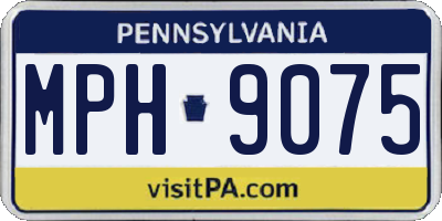 PA license plate MPH9075