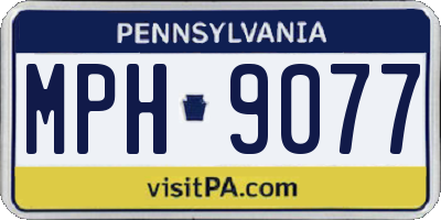 PA license plate MPH9077