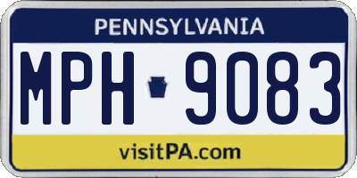 PA license plate MPH9083