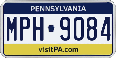 PA license plate MPH9084