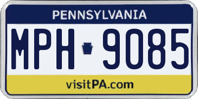 PA license plate MPH9085