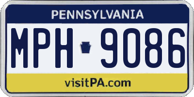 PA license plate MPH9086