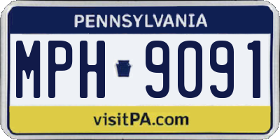 PA license plate MPH9091