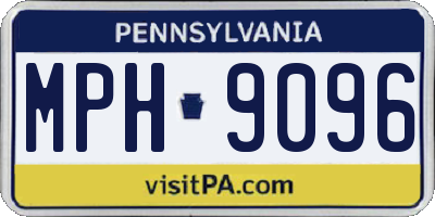 PA license plate MPH9096