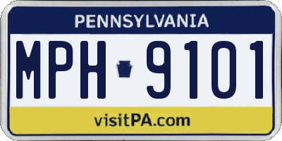 PA license plate MPH9101
