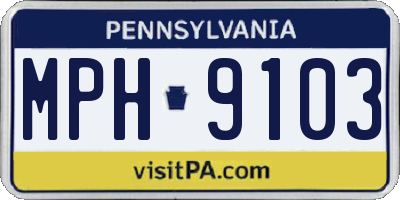 PA license plate MPH9103