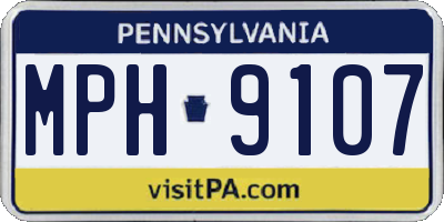 PA license plate MPH9107