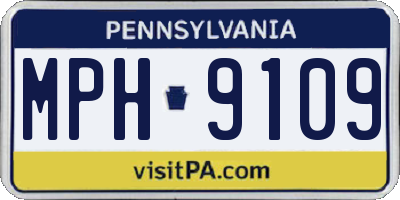PA license plate MPH9109