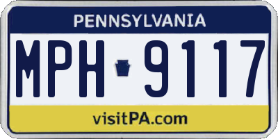 PA license plate MPH9117