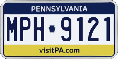 PA license plate MPH9121