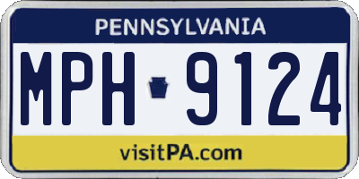 PA license plate MPH9124