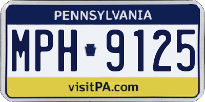 PA license plate MPH9125