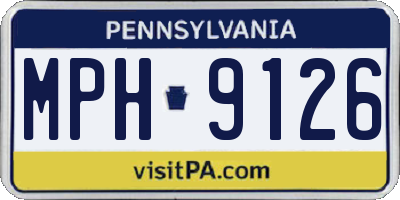 PA license plate MPH9126