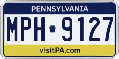 PA license plate MPH9127