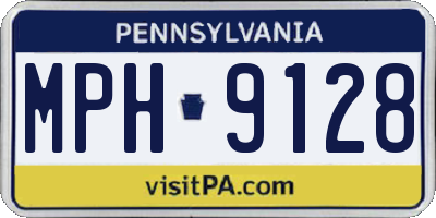 PA license plate MPH9128