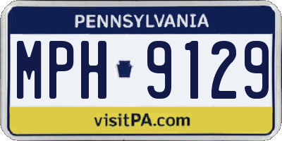 PA license plate MPH9129