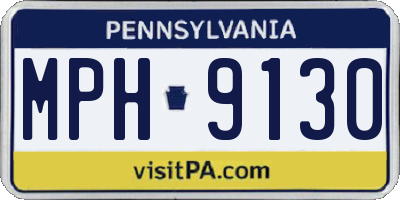 PA license plate MPH9130