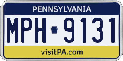 PA license plate MPH9131