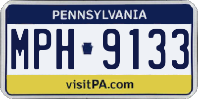 PA license plate MPH9133