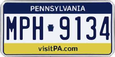 PA license plate MPH9134