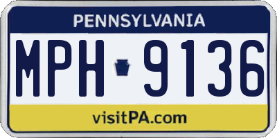 PA license plate MPH9136