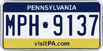 PA license plate MPH9137