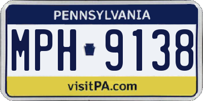 PA license plate MPH9138