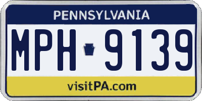 PA license plate MPH9139