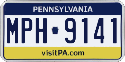 PA license plate MPH9141