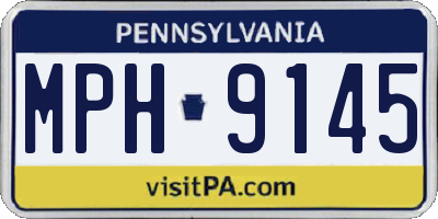 PA license plate MPH9145
