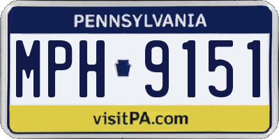 PA license plate MPH9151