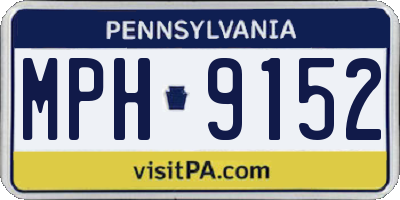 PA license plate MPH9152