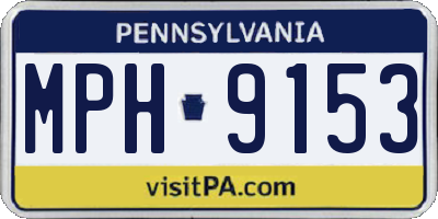 PA license plate MPH9153