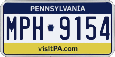 PA license plate MPH9154