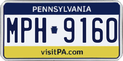 PA license plate MPH9160