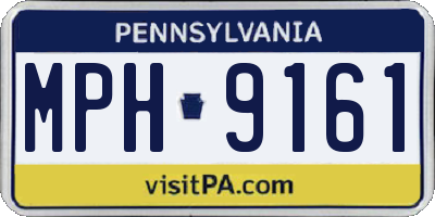 PA license plate MPH9161