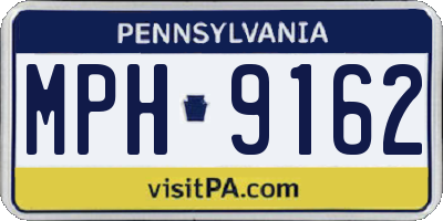 PA license plate MPH9162