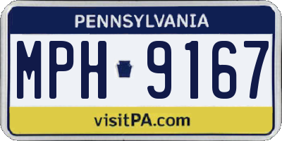 PA license plate MPH9167