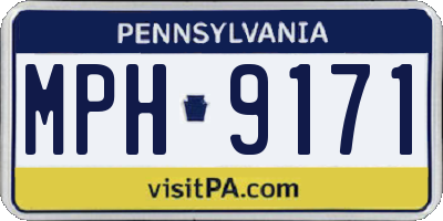 PA license plate MPH9171