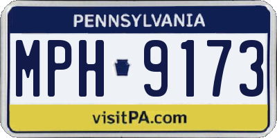 PA license plate MPH9173