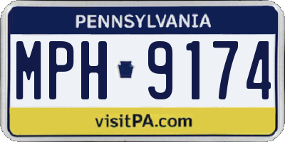 PA license plate MPH9174