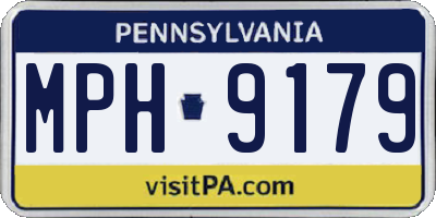 PA license plate MPH9179