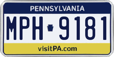 PA license plate MPH9181