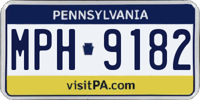 PA license plate MPH9182