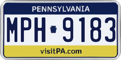 PA license plate MPH9183