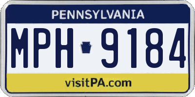 PA license plate MPH9184