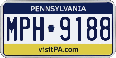 PA license plate MPH9188