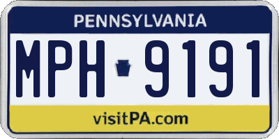 PA license plate MPH9191