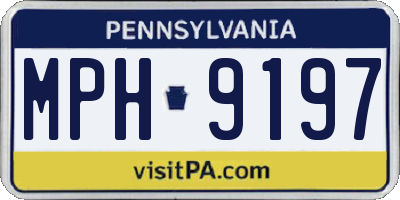 PA license plate MPH9197